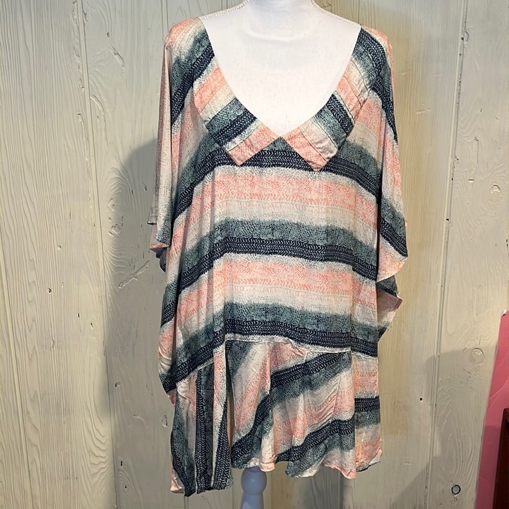 NWT VIX Paul Ahermanny Moonlight Maud Caftan Dress Swim Coverup, Size PS